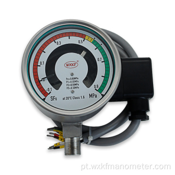 Monitores de densidade de gás SF6 de 100 mm com contatos de alarme combinam função de comutação